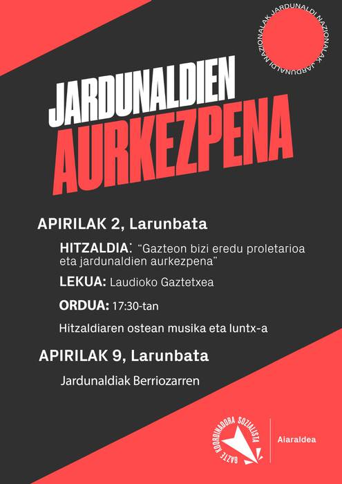 Jardunaldi nazionalen aurkezpena