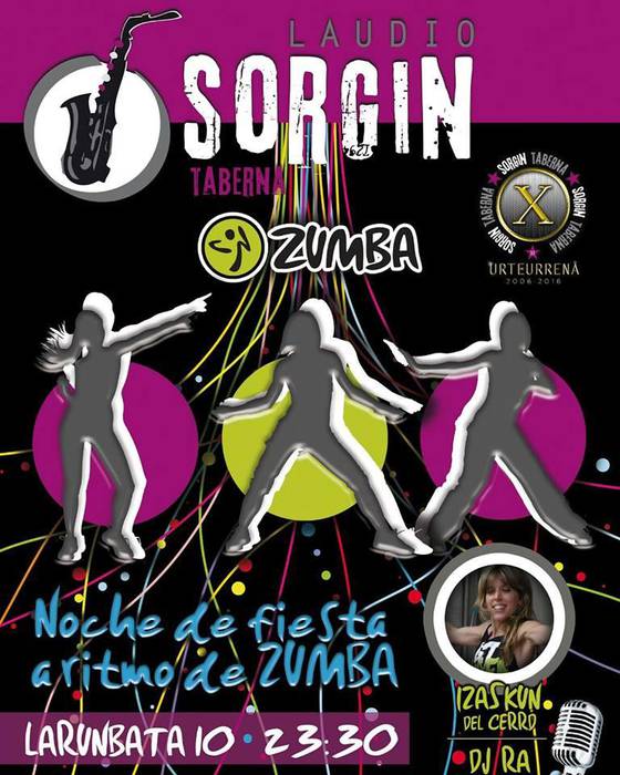 Zumba saioa Izaskun del Cerroren eskutik