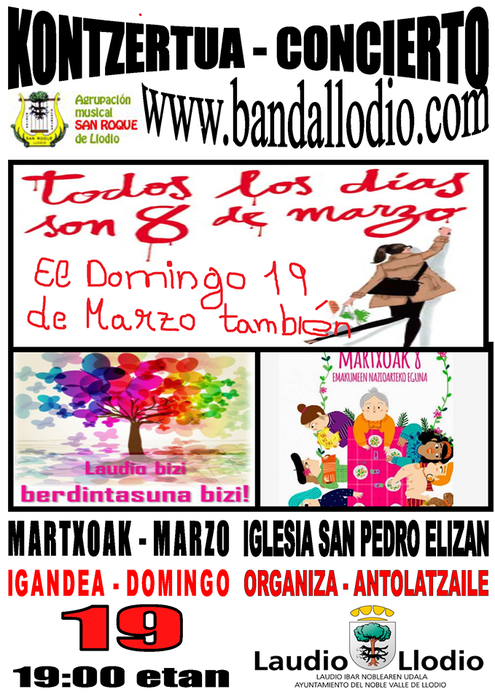 Musika Bandaren martxoaren 8ko kontzertua