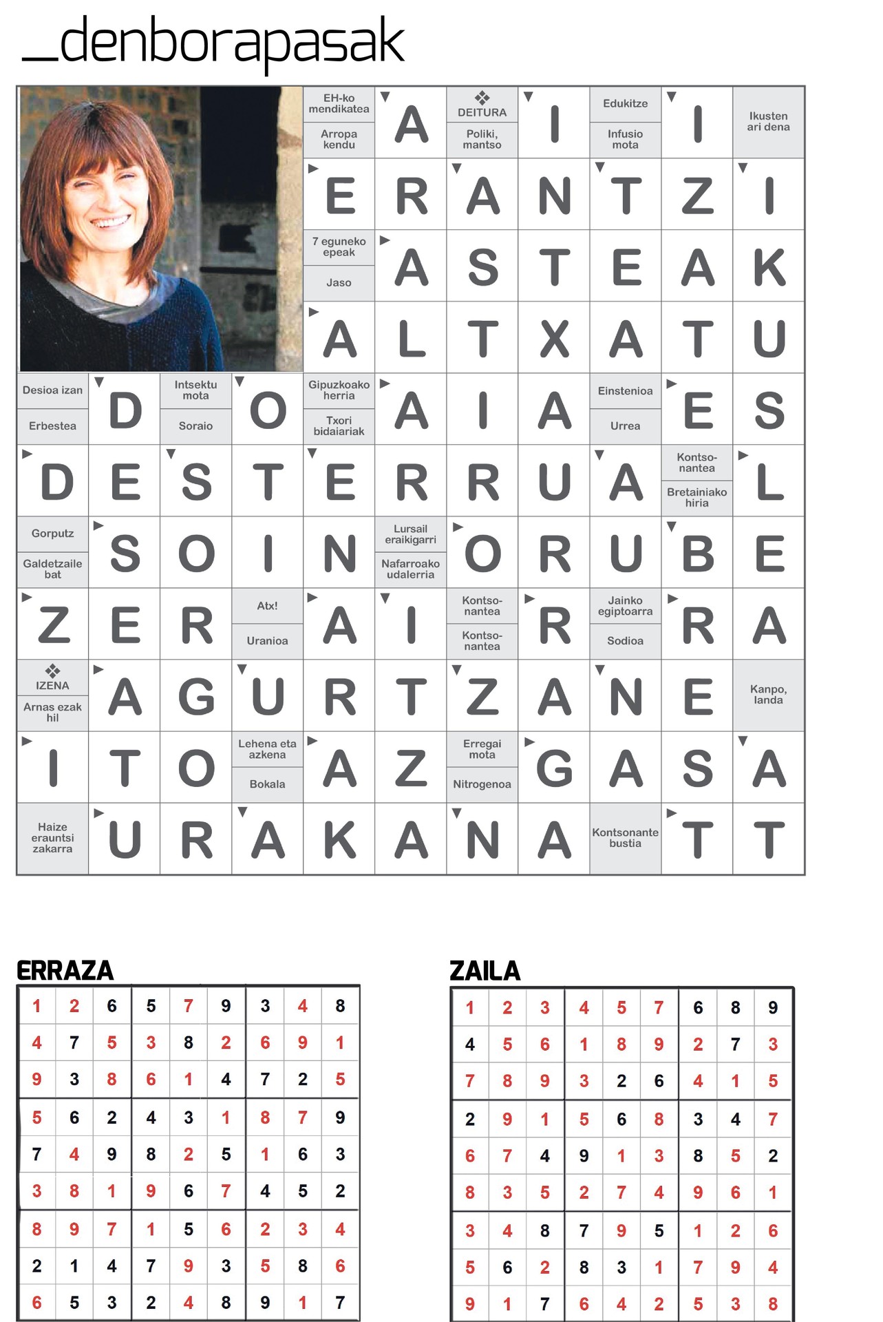 Aiaraldea Egunkariko 56. zenbakiko DENBORAPASEN-EMAITZAK