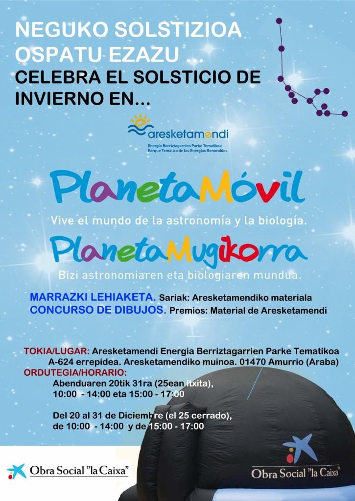 Planeta mugikorra erakusketa urte amaierarte Aresketamendin