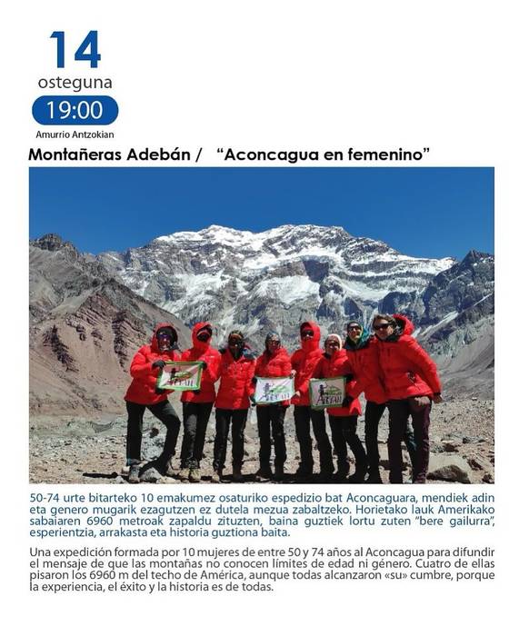 Montañeras Adebán: 'Aconcagua en femenino'