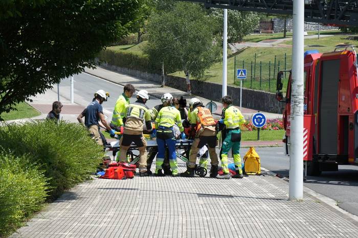 Motor gidari batek istripua izan du Laudion eta ospitalera eraman behar izan dute