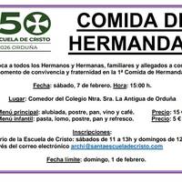 Urduñako Kristoren Eskola Santuaren senidetasun bazkaria