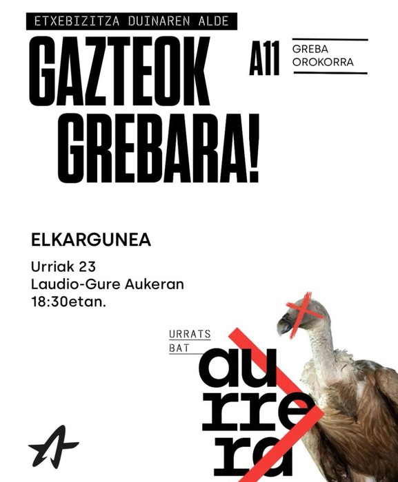 Ernairen elkargunea azaroaren 11ko greba orokorra prestatzeko