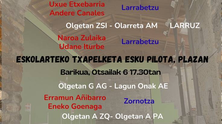 Eskolarteko paleta gomaz txapelketa