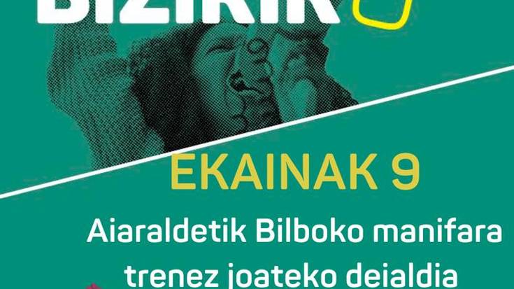 Hezkuntza publikoaren aldeko Bilboko mobilizaziora joateko tren kedada