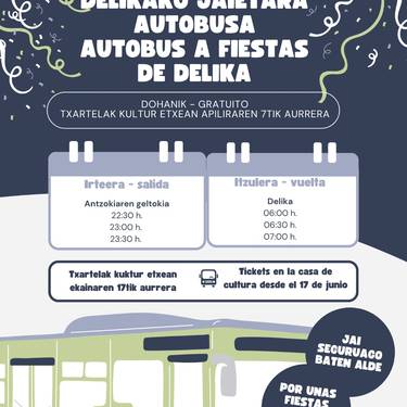 Delikako jaietara joateko doako autobusak
