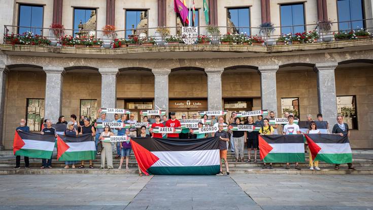 Palestinaren aldeko aldarria, jaietan ere presente