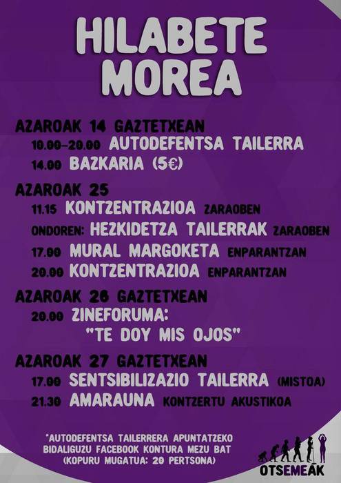 Hilabete Morea: Azaroak 25