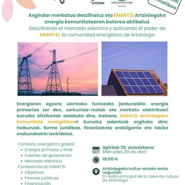 Jardunaldi formatiboa: Enartzi energia komunitatea