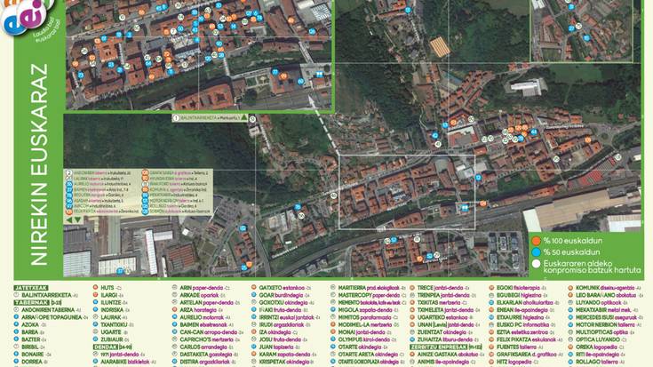 Laudiok euskararen mapa egin du inplikatu diren 132 eragilerekin