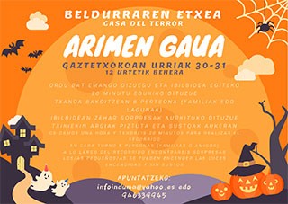 Arimen Gaua antolatuko du Gaztetxokoak urriaren 30ean eta 31n