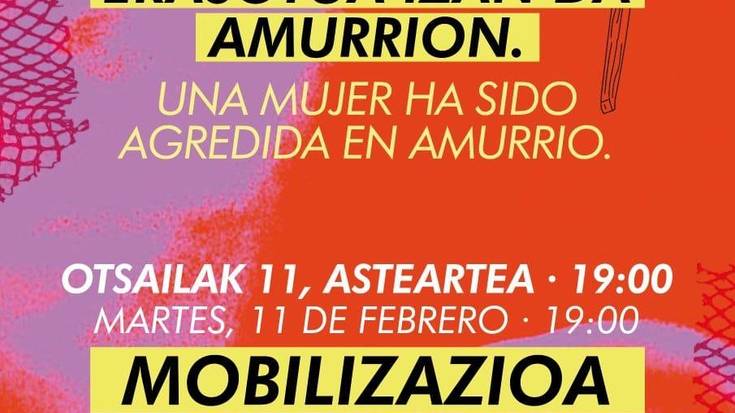 Amurrioko eraso matxista salatzeko mobilizazioa