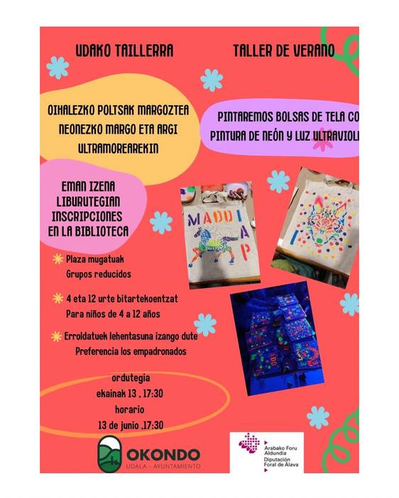 Oihalezko poltsak margotzeko tailerra