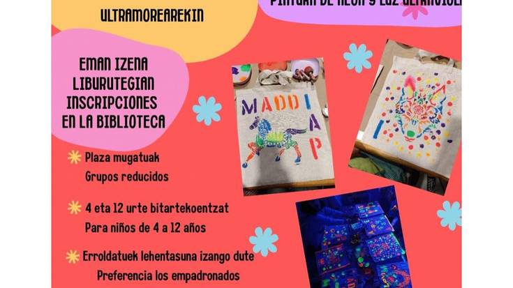 Oihalezko poltsak margotzeko tailerra