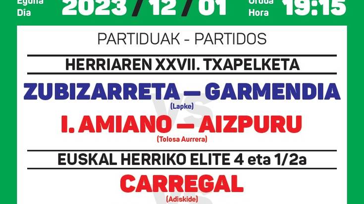 Herriaren XXVII. Txapelketa eta Euskal Herriko Elite 4 eta 1/2ko Txapelketa