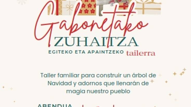 Gabonetako zuhaitza egiteko eta apaintzeko tailerra