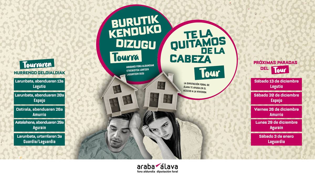 Amurriok 'Burutik kenduko dizugu Tour' ekimena hartuko du etxebizitza eskuratzeko laguntzen inguruan informatzeko