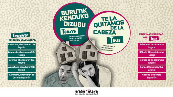 Amurriok 'Burutik kenduko dizugu Tour' ekimena hartuko du etxebizitza eskuratzeko laguntzen inguruan informatzeko