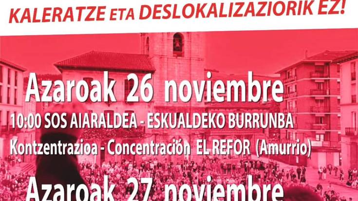 Maderas de Llodioko langileen mobilizazioa