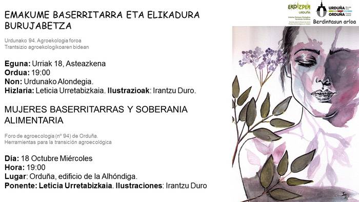 Emakume baserritarra eta elikadura burujabetza