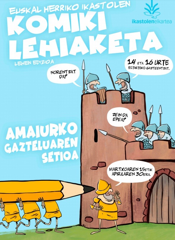 Euskal Herriko Ikastolen Komiki Lehiaketaren lehen ekitaldia jarri dute martxan ikastolen jaiek