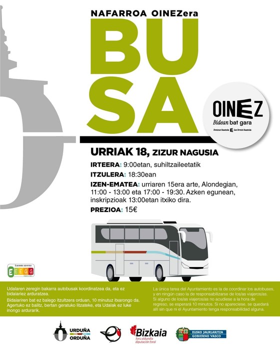 Nafarroa Oinezera joateko autobusa