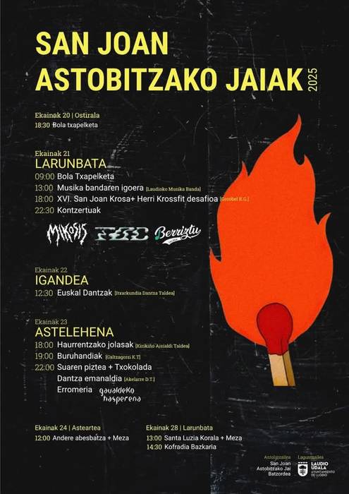 San Joan Astobitzako jaiak: Meza eta Andere abesbatzaren emanaldia