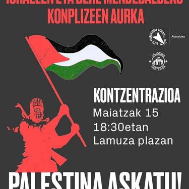 "Israelen eta bere Mendebaldeko konplizeen aurka, Palestina askatu!"