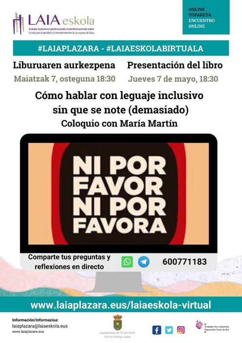 Liburu aurkezpena: "Como hablar con lenguaje inclusivo sin que se note (demasiado)"