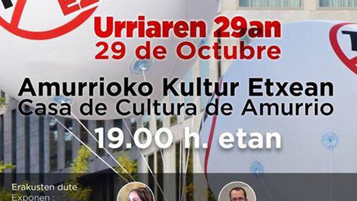 Xabier Benito eta Julia Martí Podemos alderdiko kideen hitzaldia