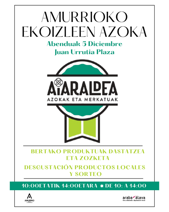 Amurriok bertako produktua sustatuko du ostiral honetan, ekoizleen merkatuan ekintza berezia eginez
