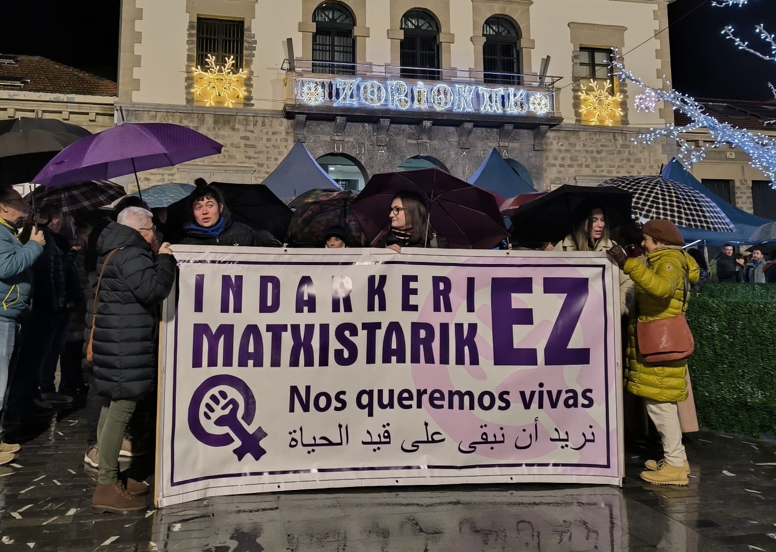 Aiaraldean ere gaitzetsi dute Barakaldon gertatutako hilketa matxista