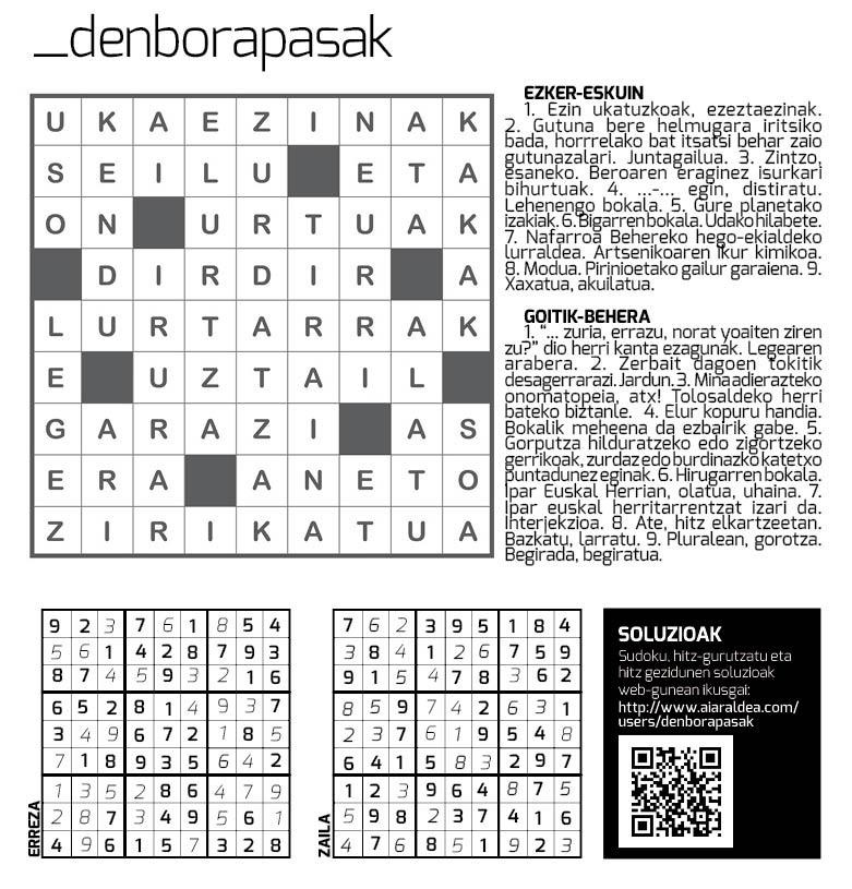 Asmatu al duzu? 12.aleko soluzioak hemen